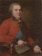 unknow artist Portrait of a nobleman,half-length,seated,wearing a red tunic and the badge,star and sash of the order of the white eagle of poland oil painting artist